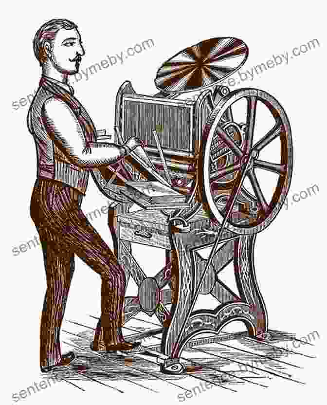 A Black And White Image Of A Colonial Printing Press, With A Man Operating It. Horace Greeley: Print Politics And The Failure Of American Nationhood