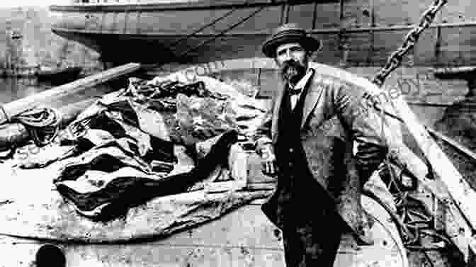 A Black And White Photograph Of Captain Joshua Slocum Standing On The Deck Of The Spray, His Sloop Sailing Into Oblivion: The Solo Non Stop Voyage Of The Mighty Sparrow