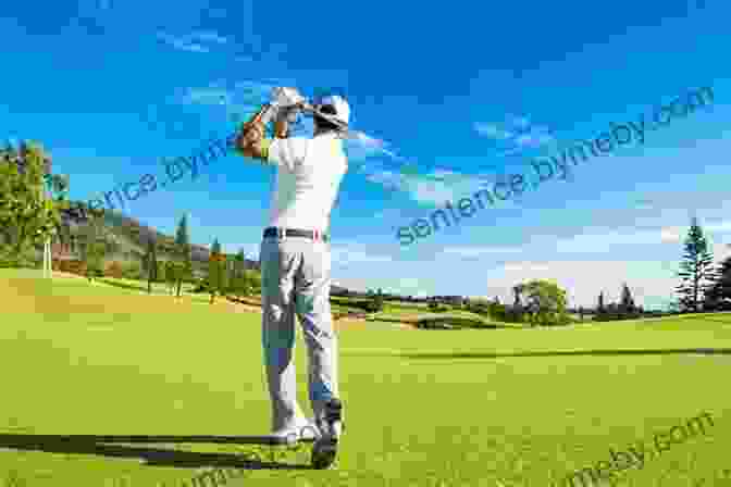 A Determined Golfer Taking A Powerful Swing In A Picturesque Golf Course, Surrounded By Lush Greenery, Under A Vibrant Blue Sky. Your Inner Swing: 7 Lessons In Golf And Life