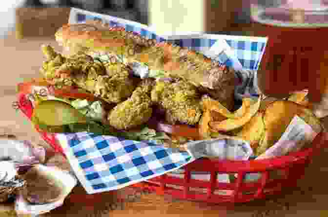 A Juicy Oyster Po' Boy Sandwich, Featuring Crispy Fried Oysters Mouthwatering Cajun Recipes That Are Not Only Etouffee And Jambalaya : The Best Cajun Cookbook For Beginners And Pro Chefs