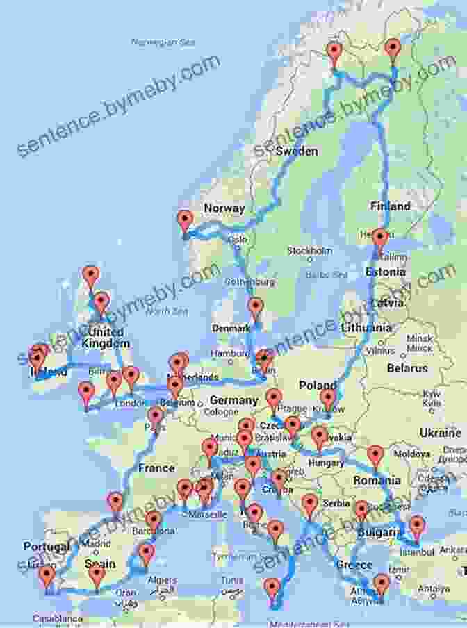 A Map Of Europe With Travel Routes Highlighted FRANCE FOR TRAVELERS The Total Guide: The Comprehensive Traveling Guide For All Your Traveling Needs (EUROPE FOR TRAVELERS)