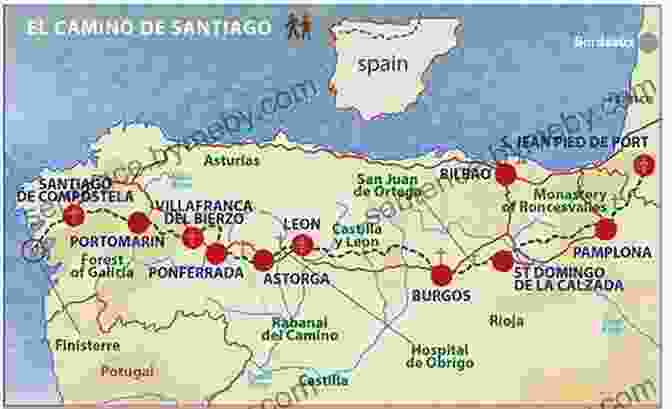 A Map Of The Camino De Santiago Camino De Santiago: To Walk Far Carry Less