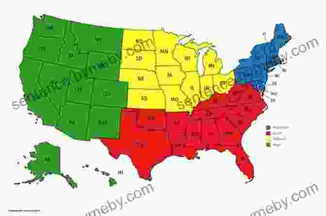 A Map Of The United States, Divided By Contrasting Shades Of Red And Blue, Symbolizing The Deep Political Polarization The Divider: Trump In The White House 2024