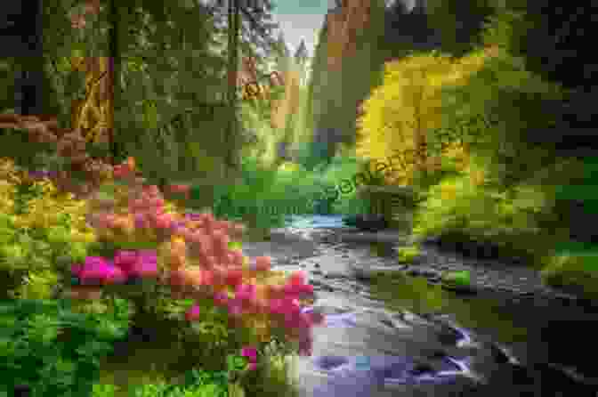 A Panoramic Illustration Of A Sprawling Forest With Towering Trees, Vibrant Flowers, And A Winding River Flowing Through Its Depths. Magicians Colorful Cartoon Illustrations Jasmine Taylor