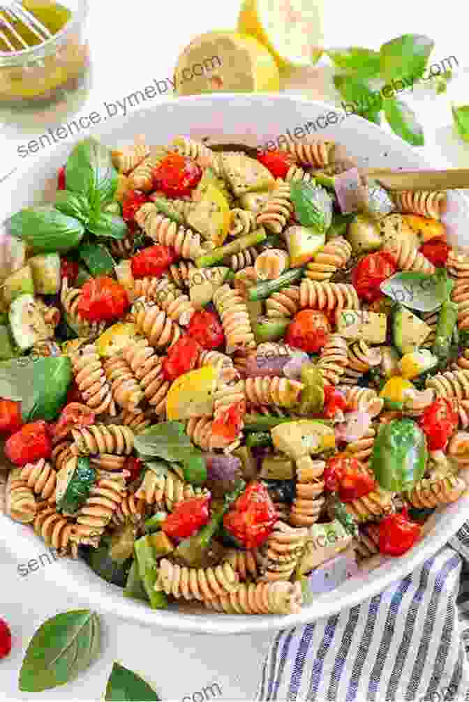 A Vibrant And Flavorful Roasted Vegetable Pasta, Featuring An Assortment Of Colorful Vegetables Tossed In A Delectable Lemon Herb Sauce. Burger Night: Dinner Solutions For Every Day Of The Week (Williams Sonoma)