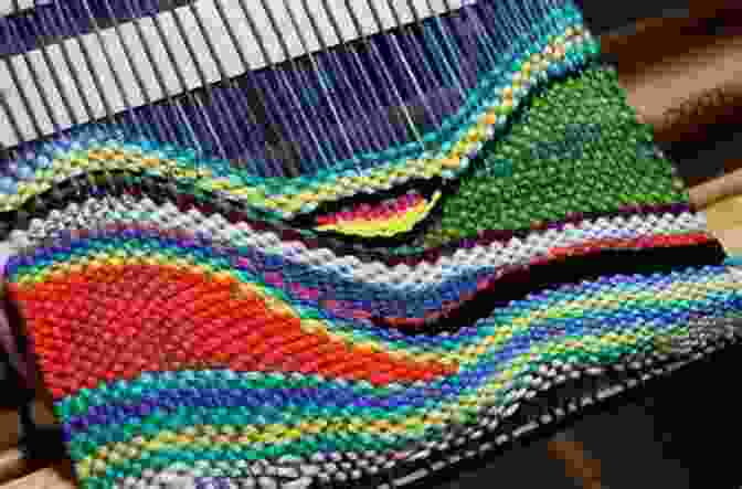 A Vibrant Tapestry Woven On A Rigid Heddle Loom, Showcasing Intricate Patterns And Rich Colors. Woven Scarves: 26 Inspired Designs For The Rigid Heddle Loom