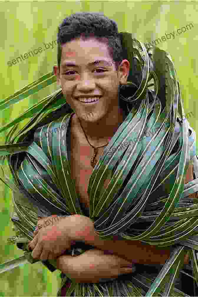 A Young Samoan Boy, Tau, Smiles Amidst A Lush, Tropical Landscape In Samoa. The Bittersweet Journey Of This Samoan Boy