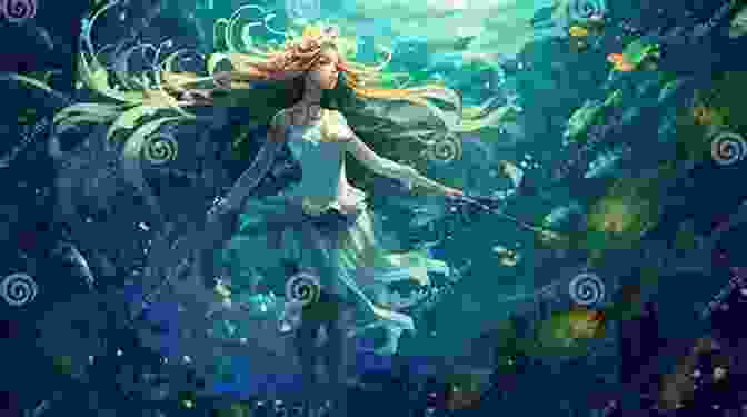 An Illustration Of A Mermaid With Flowing Hair And Shimmering Scales, Surrounded By The Tranquil Ocean. The Legend Of The Colombian Mermaid