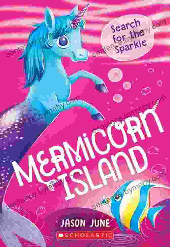 Book Cover Of Too Many Dolphins: Mermicorn Island, Featuring A Young Girl Swimming With Dolphins And A Mermicorn Too Many Dolphins (Mermicorn Island #3)