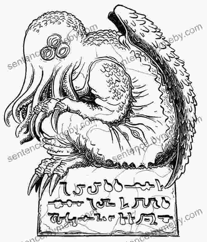 Excerpt From The Lovecraft Drawing Book Featuring A Detailed Rendering Of Cthulhu The H P Lovecraft Drawing Book: Learn To Draw Strange Scenes Of Otherworldly Horror