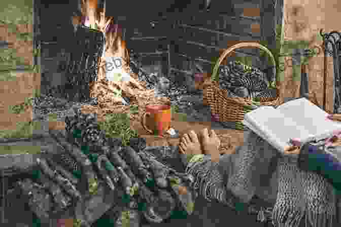 Maggie And Sparky Sitting By The Fireplace Reading A Book On Christmas Traditions Maggie And The Christmas Elf