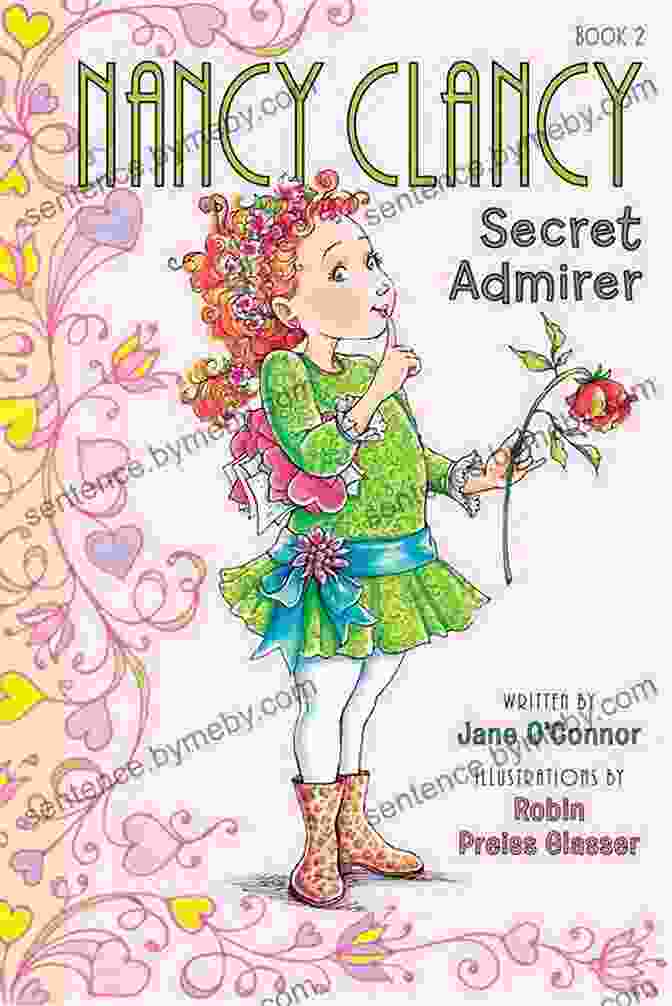 Nancy Clancy's Secret Admirer Book Cover Featuring Nancy And Bree Holding A Big Red Heart. Fancy Nancy: Nancy Clancy Secret Admirer (Nancy Clancy Chapter 2)