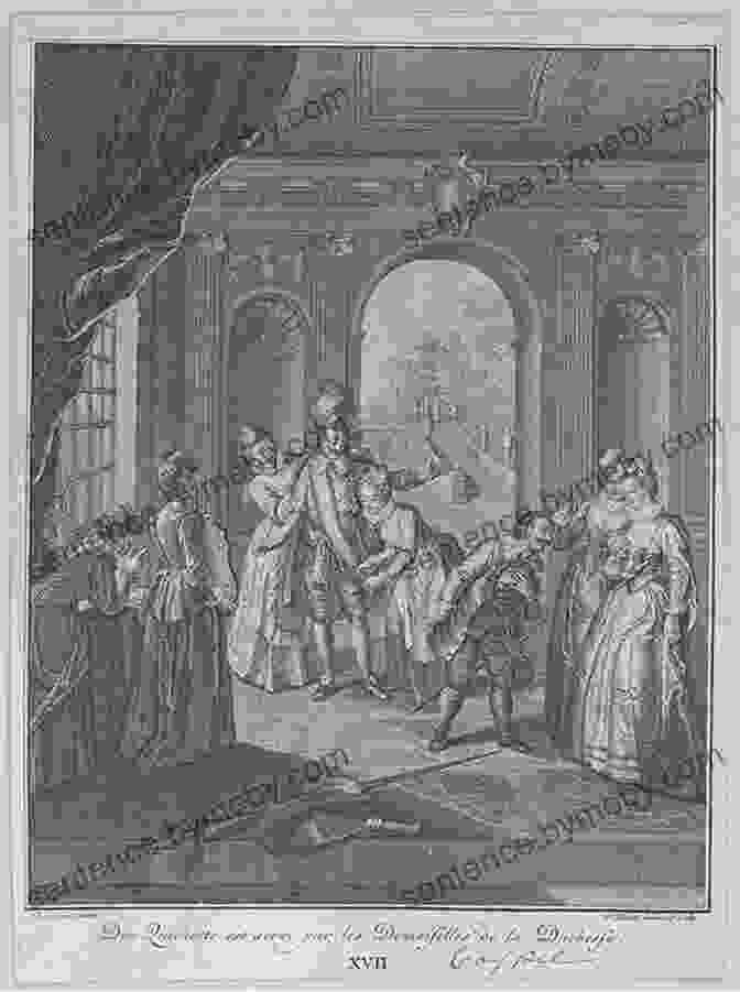 Plate 4: Don Quixote And The Duchess HOGARTH S REJECTED And SUPPRESSED PLATES: CONSISTING OF THE SEVEN DISCARDED PLATES TO ILLUSTRATE CERVANTES S DON QUIXOTE AND THE TWO LITTLE PICTURES CALLED BEFORE AND AFTER FOR MR THOMPSON