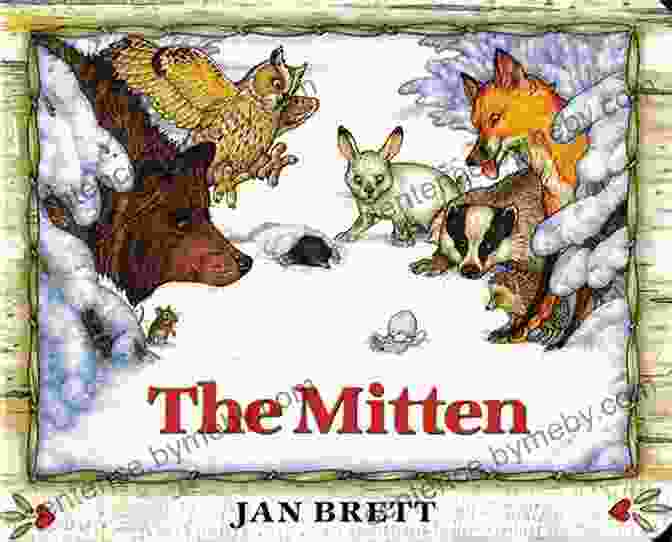 The Mitten Book Cover Featuring A Cozy Mitten Adorned With Whimsical Characters The Mitten Jan Brett